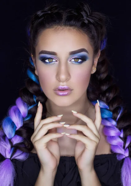 Professionele make-up voor Brunette — Stockfoto