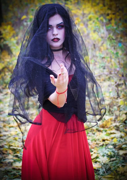 Образ ведьмы на Хэллоуин . — стоковое фото