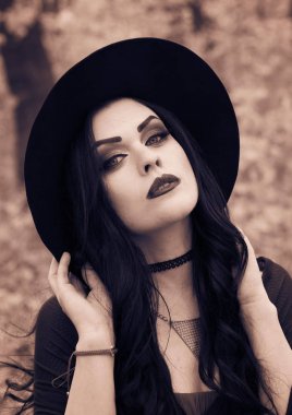 Bir cadı Cadılar Bayramı için görüntü.