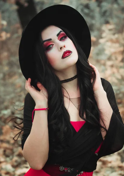 L'immagine di una strega per Halloween . — Foto Stock