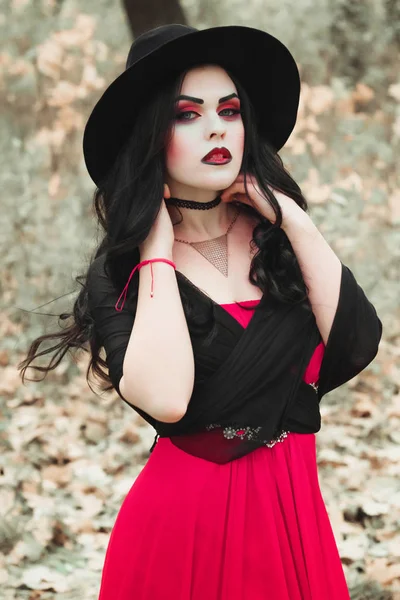 La imagen de una bruja para Halloween . — Foto de Stock