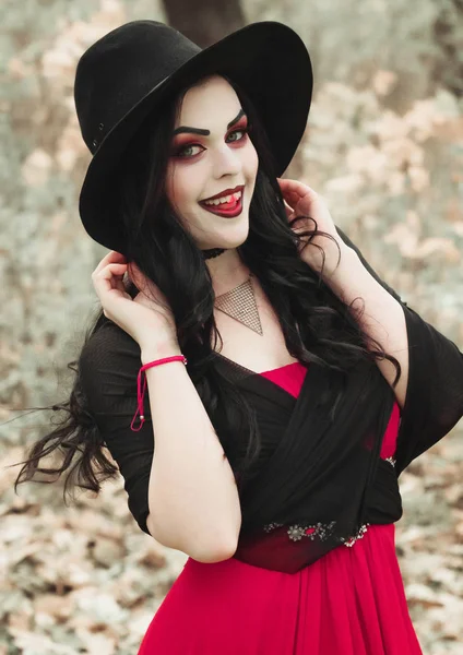 La imagen de una bruja para Halloween . — Foto de Stock