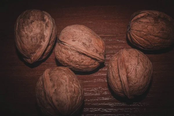 Walnuts. Vitamins for the brain. — Stock Photo, Image