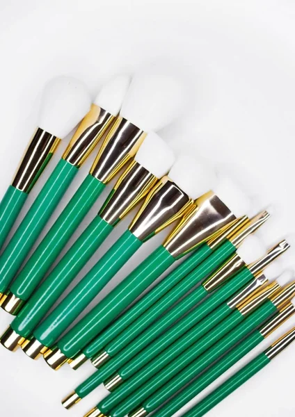 Brushes for make-up with white nap — Stock Photo, Image