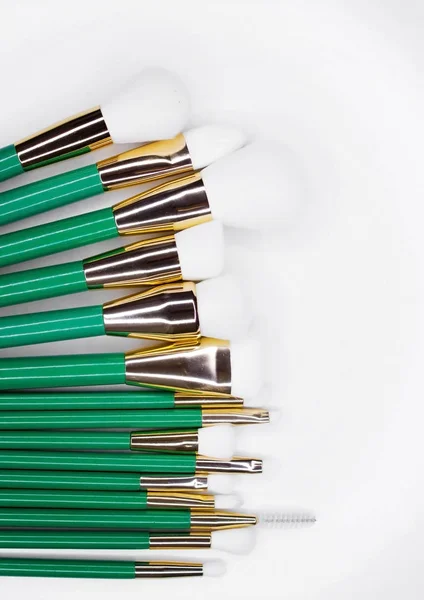 Brushes for make-up with white nap — Stock Photo, Image