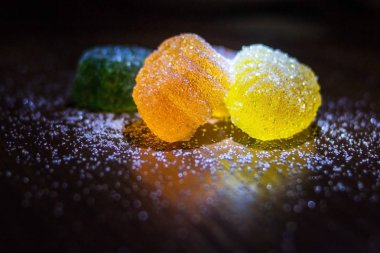 Şeker renkli tatlılar.