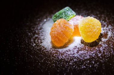 Şeker renkli tatlılar.