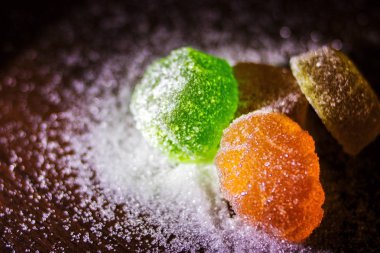 Şeker renkli tatlılar.