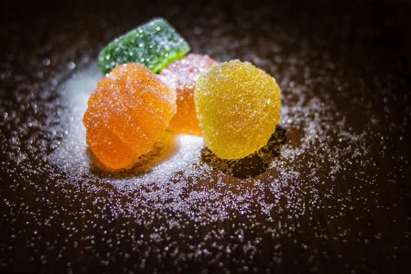 Colored sweets in sugar. — Stock Photo, Image