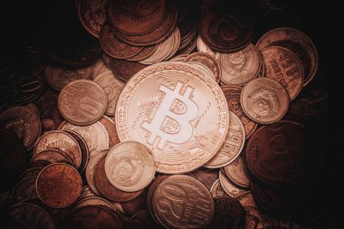 Altın Bitcoin ve birçok eski paralar