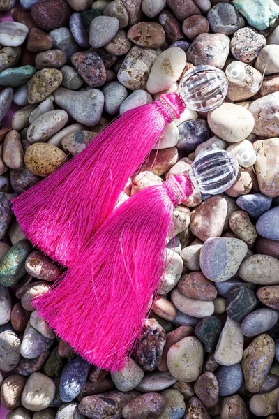 Earrings handmade on sea stones