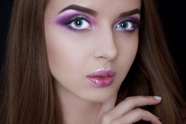 Gesicht Modell mit professionellem Make-up — Stockfoto