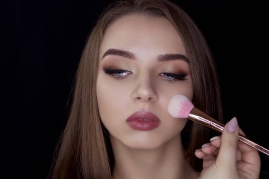 Model makyaj fırça için makyaj