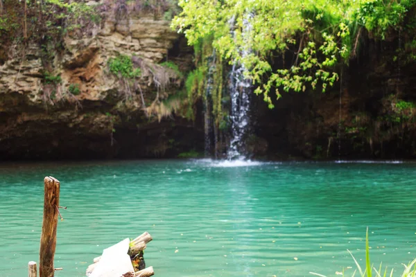 Lake Waterfall Bali Beautiful Waterfall Summer Sunny Day — Stock Photo, Image