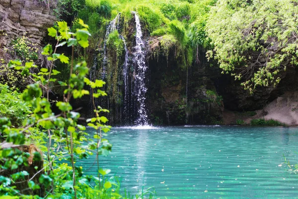 Niebieska Dziura Jamajka Wodospad Niebieskim Jeziorze Obrazy Stockowe bez tantiem