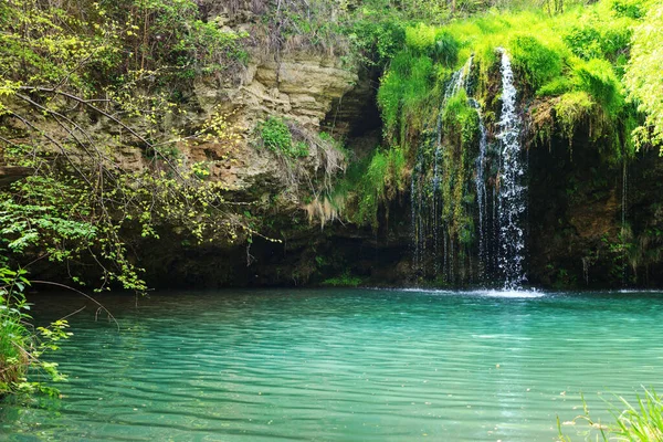 Wasserfall Tiefen Wald Von Kroatien Stockbild