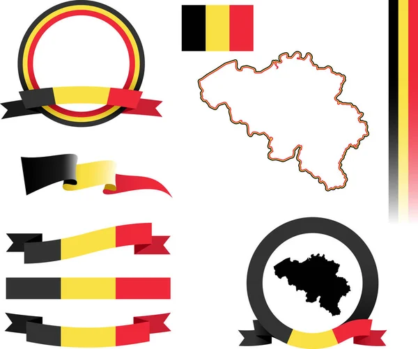 Belgium Banner-készlet — Stock Vector