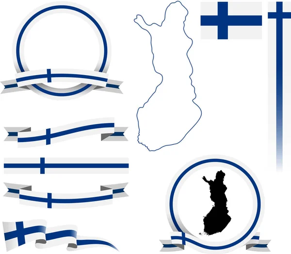 Finland Banner uppsättning — Stock vektor