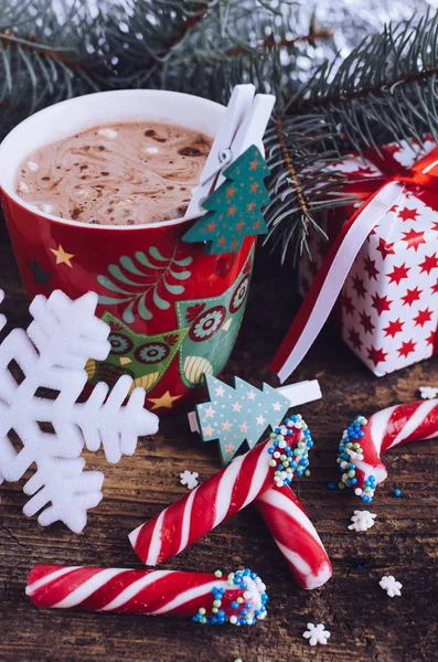 Winter hot drink cacao — Stock Photo, Image