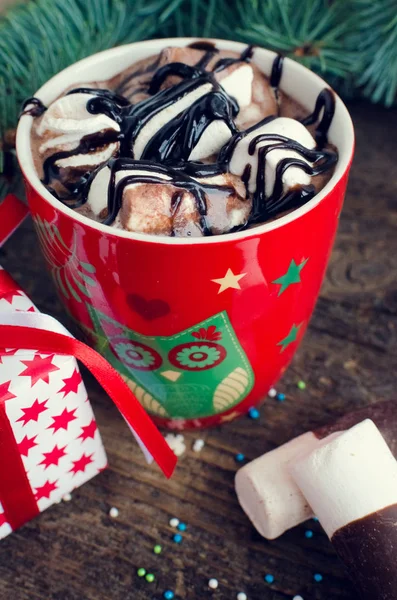 Copa de invierno de cacao bebida caliente — Foto de Stock