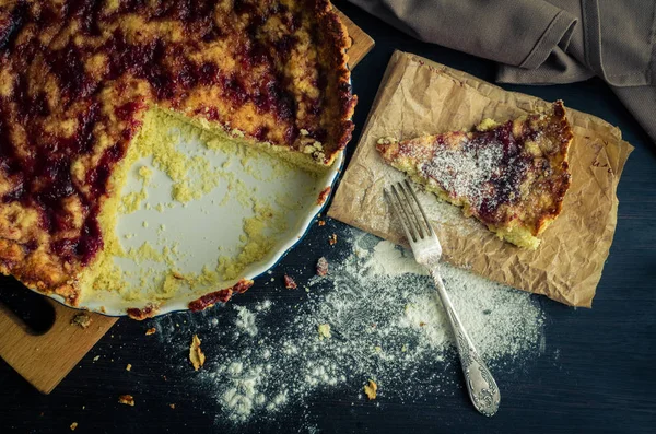 Tradiční italský koláč Crostata — Stock fotografie