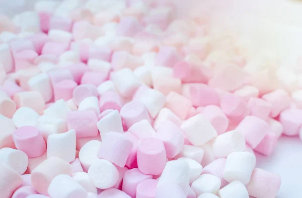 Barevné mini marshmallows pozadí — Stock fotografie