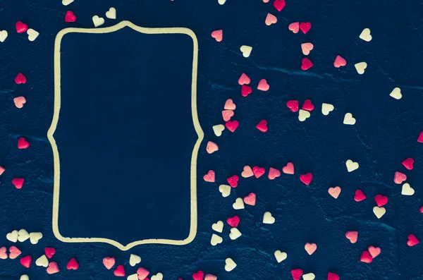 Valentijnsdag achtergrond met harten — Stockfoto