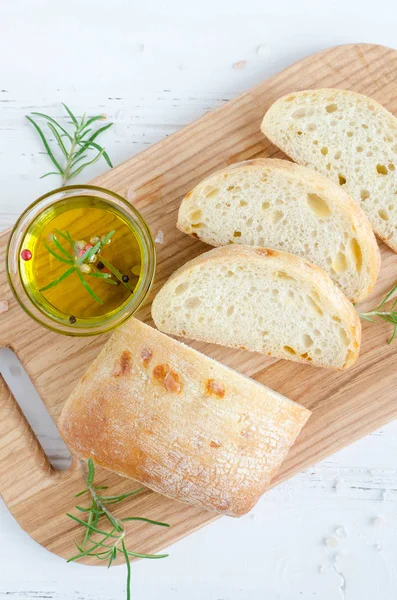 Pão de ciabatta italiano — Fotografia de Stock