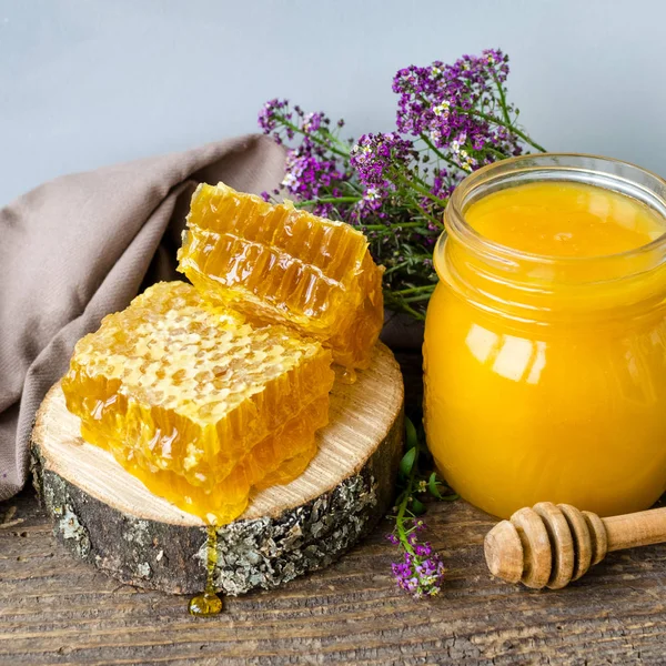 Peteğin ve bal ile cam aranjman