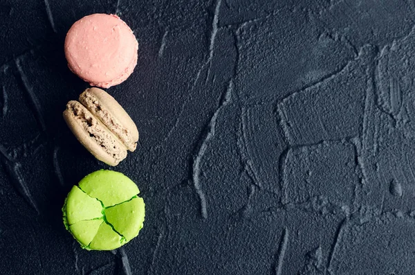 Biscuits aux amandes colorées macaron — Photo