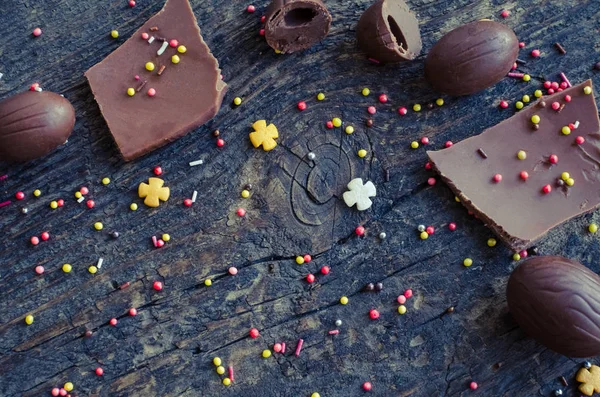สารประกอบอีสเตอร์กับช็อคโกแลต — ภาพถ่ายสต็อก