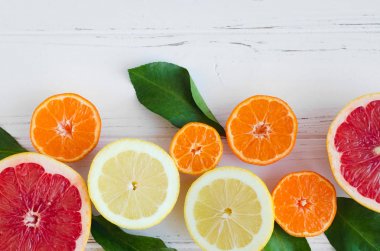 Karışık narenciye arka plan