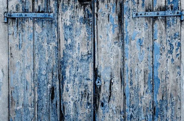 Porta Madeira Pintada Azul Velho Para Fundo Fundo Vintage Uma — Fotografia de Stock