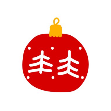 Beyaz bir arka plan üzerinde izole Noel top