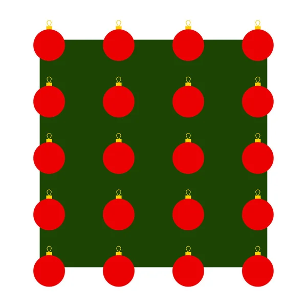 Різдвяні червоні кульки безшовний візерунок — стоковий вектор