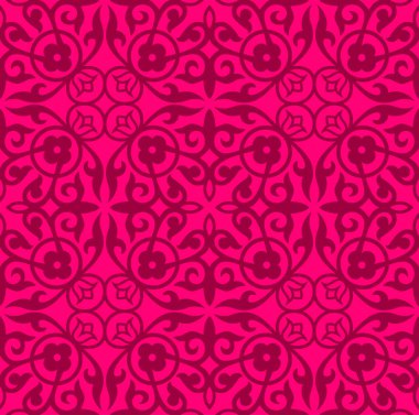 Kusursuz vektör pembe süsleme deseni