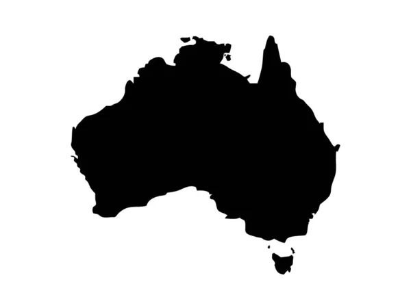 Australië gestileerde vectorkaart — Stockvector