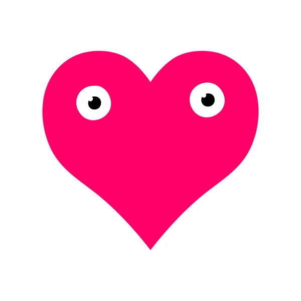 Vektor rosa überrascht Herz — Stockvektor