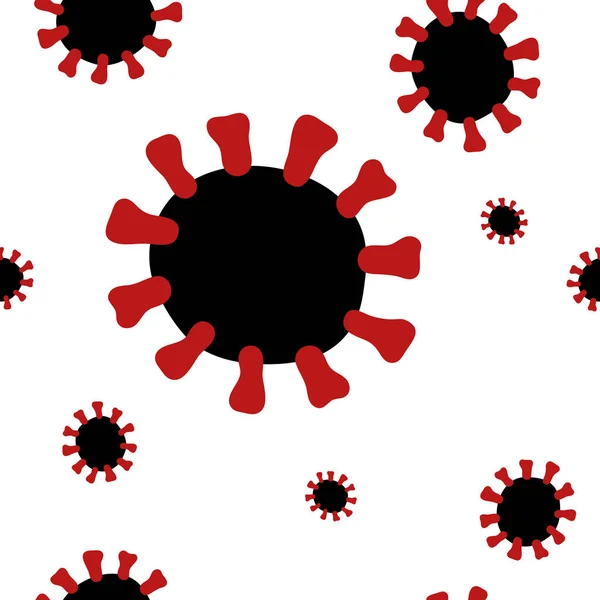 Διανυσματικό μοτίβο του Coronavirus άνευ ραφής — Διανυσματικό Αρχείο
