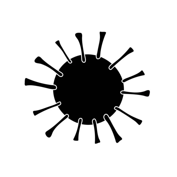 Coronavirus Vektor Glyf Symbol Sign 2019 Ncov Isolerad Vit Bakgrund — Stock vektor