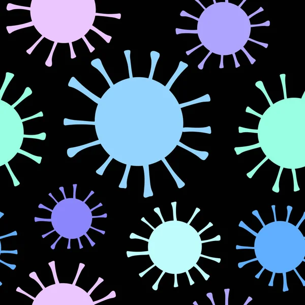 Seamless Coronavirus Vector Pattern Sign 2019 Ncov Mers Cov Novel — Stock Vector