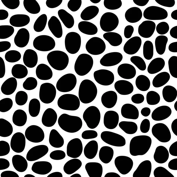 Modèle Point Vectoriel Sans Couture Taches Noires Dessinées Main Isolées — Image vectorielle