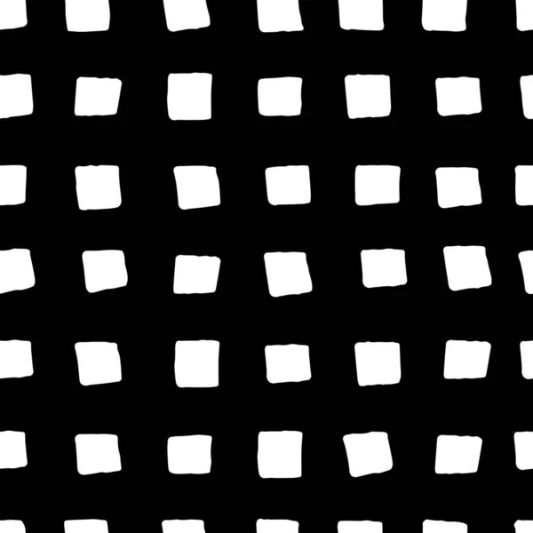 Modèle Géométrique Abstrait Vectoriel Sans Couture Bandes Marqueuses Noires Dessinées — Image vectorielle