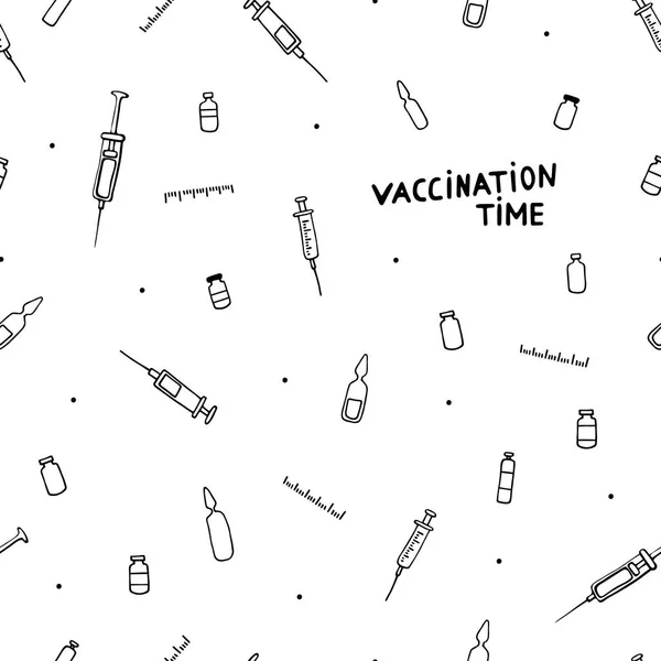 Ώρα Για Εμβολιασμό Απρόσκοπτη Ιατρική Μέθοδο Ασθένεια Πρόληψη Ασθενειών Υγειονομική — Διανυσματικό Αρχείο