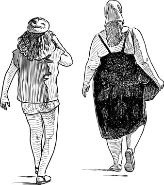 Anne ve kızı kumsala gidelim.