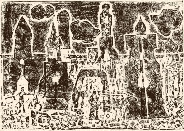 soyut cityscape vektör çizim