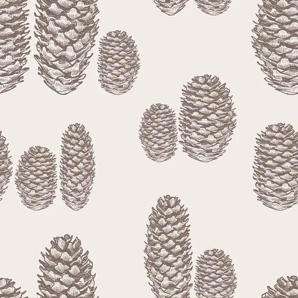 Patrón de los conos de abeto — Archivo Imágenes Vectoriales