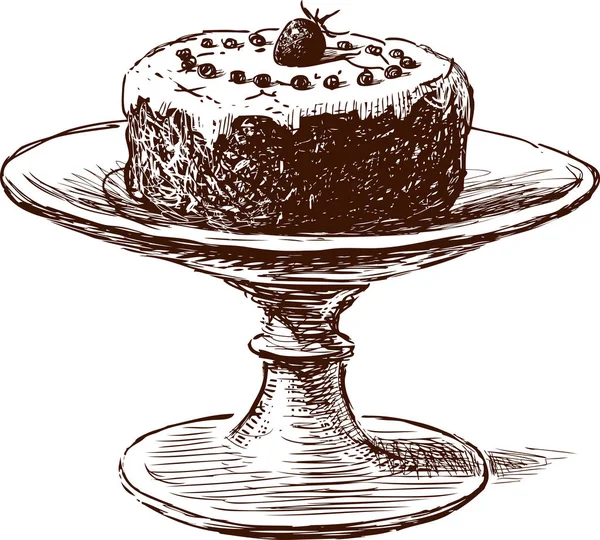 Egy Csészébe Keksz Torta — Stock Vector
