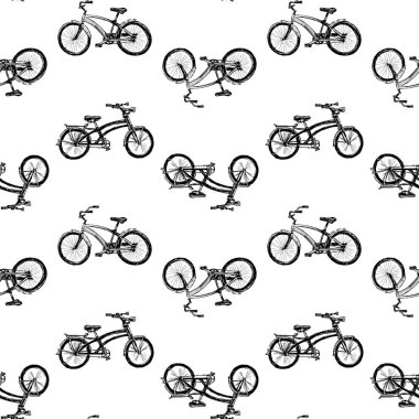 Çizimlerin kusursuz deseni aktif gezintiler için şehir bisikletleri