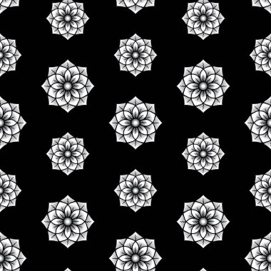 Dekoratif papatyaların kusursuz deseni